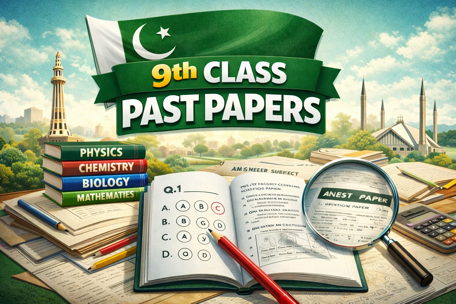 9th class past papers
