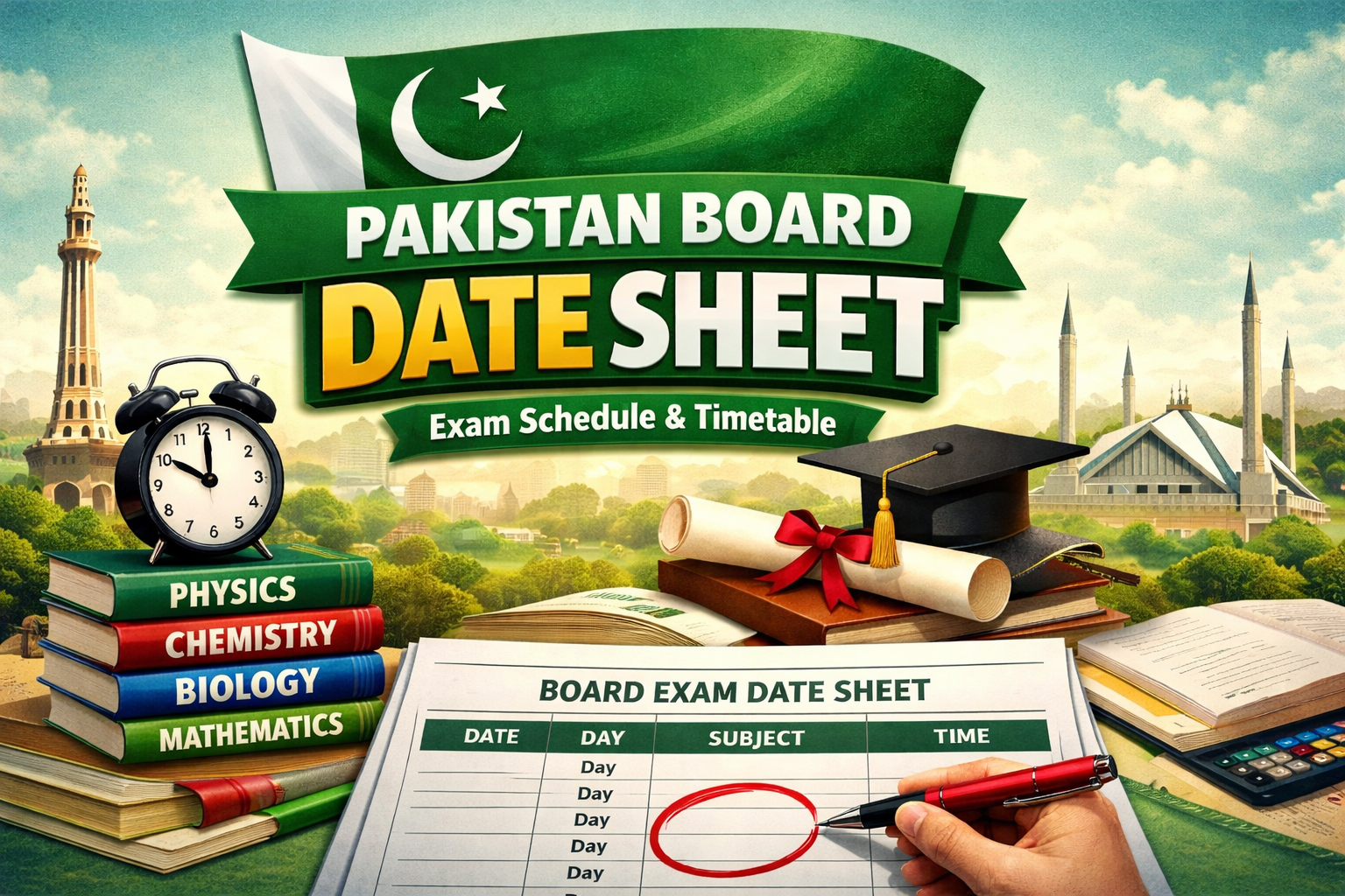 Pakistan board date sheet