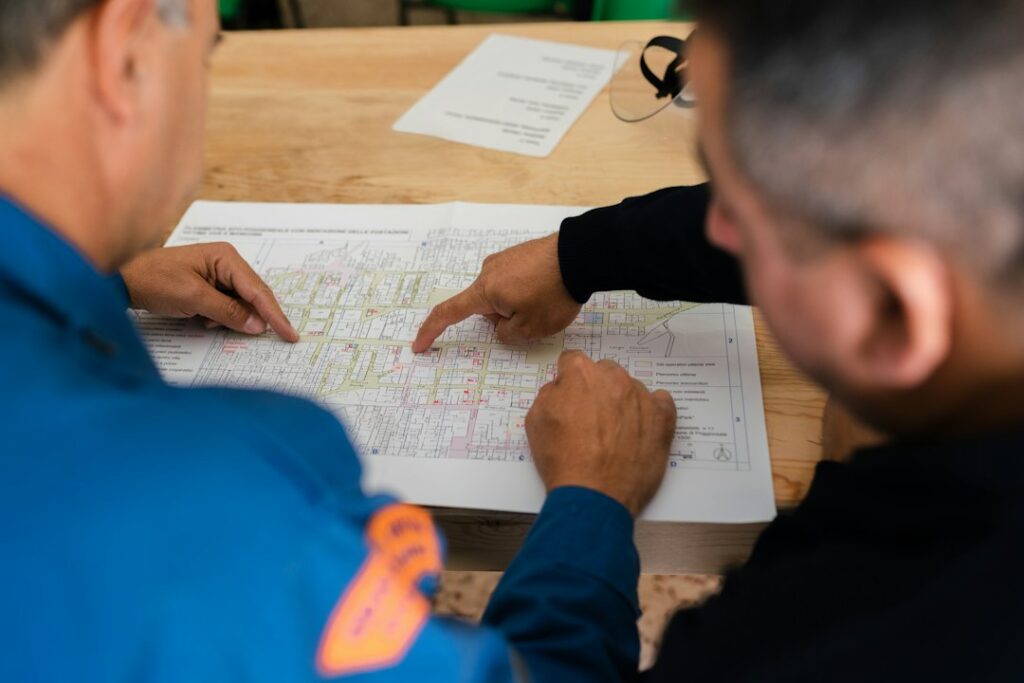 Engineers reviewing plans, engineering admission and ECAT