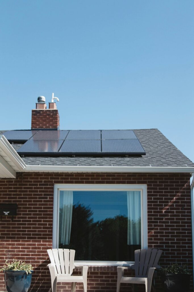 Solar panels on house roof for free solar panel scheme