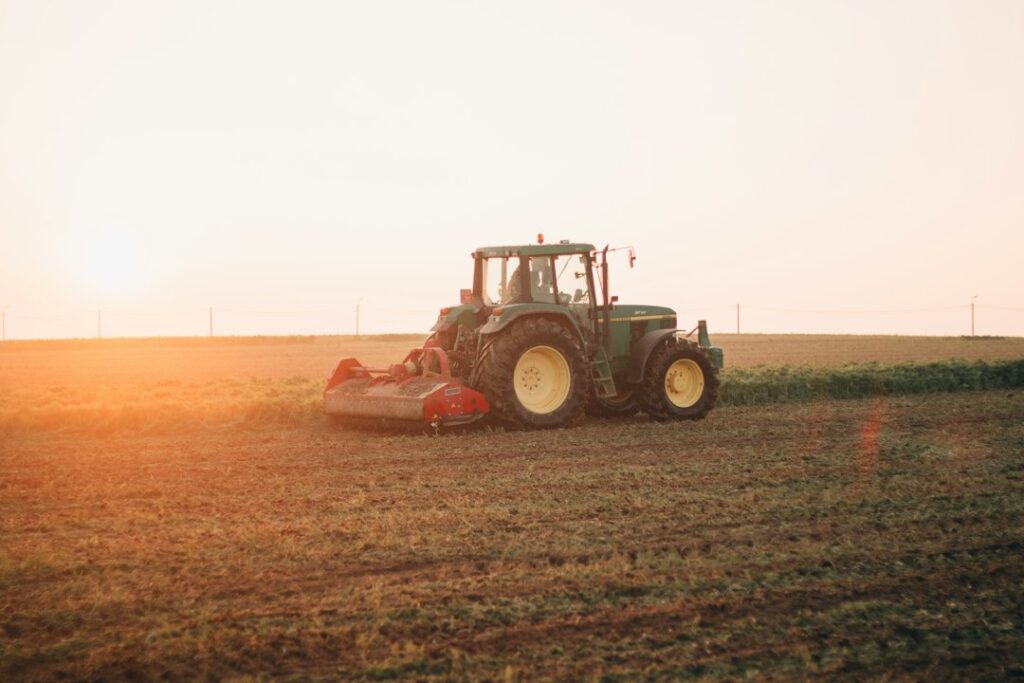 Tractor in farm field for Punjab Kissan Card scheme
